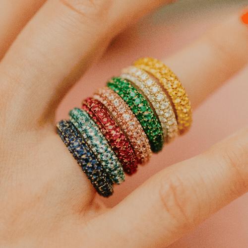 colorful 18k gold jewelry