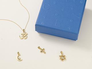 18k yellow gold joujou faith joujou cross joujou star joujou om joujou moon 