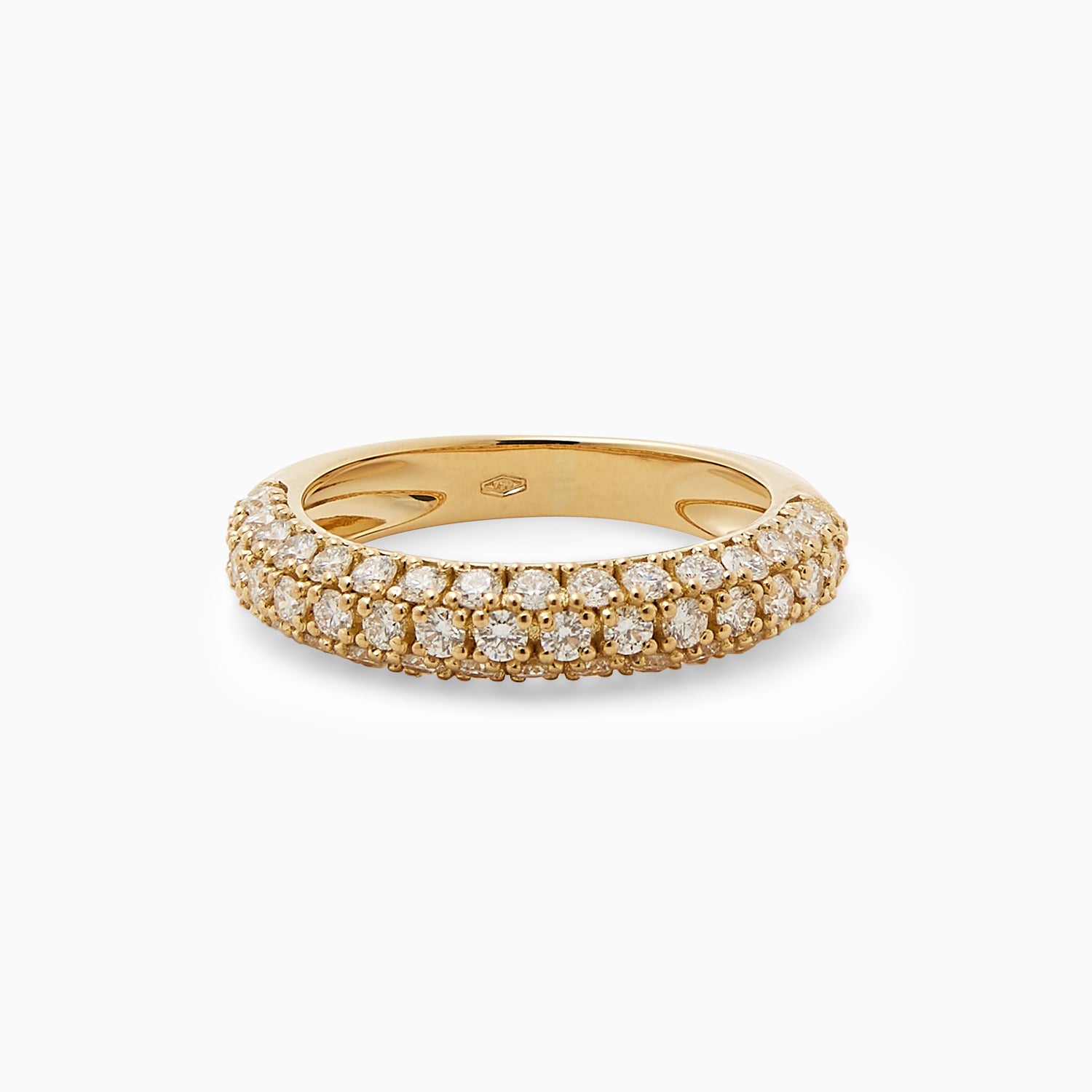 Essential Diamond Bubble Ring in 18kt yellow gold studded with diamonds