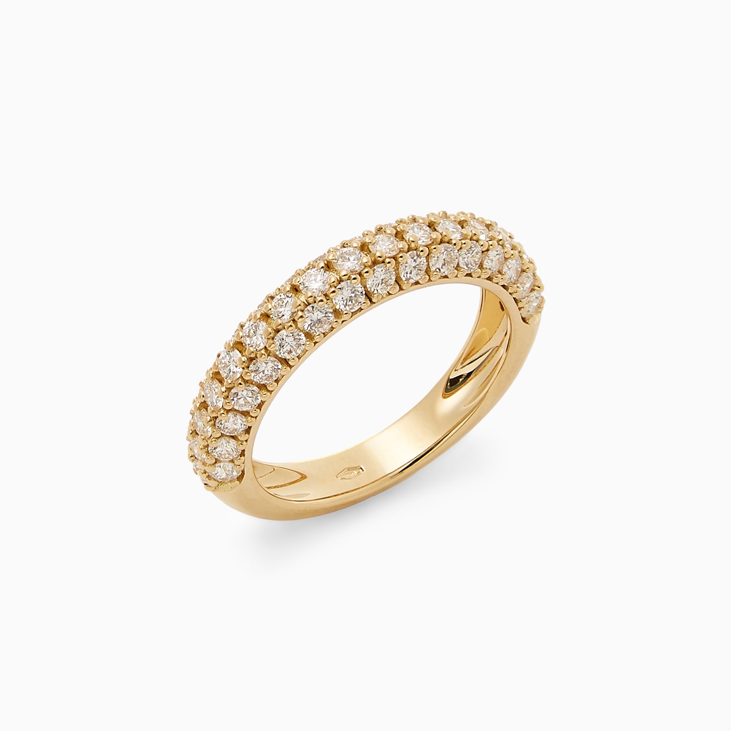 Essential Diamond Bubble Ring in 18kt yellow gold studded with diamonds