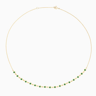 Essential Bezel Half Tennis Necklace