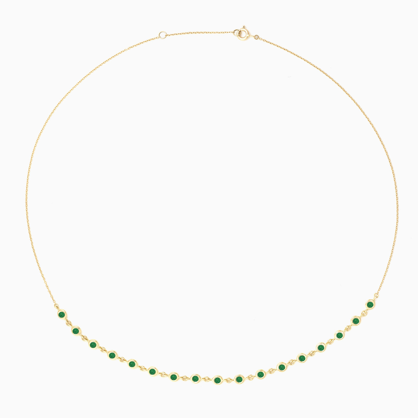 Essential Bezel Half Tennis Necklace