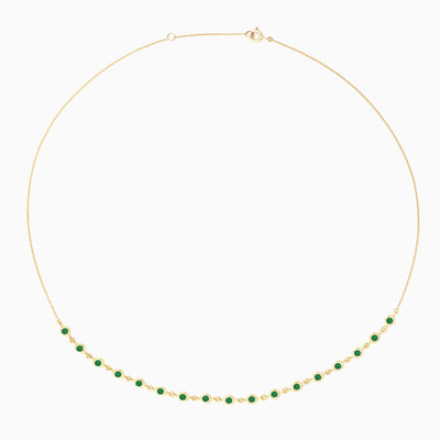 Essential Bezel Half Tennis Necklace