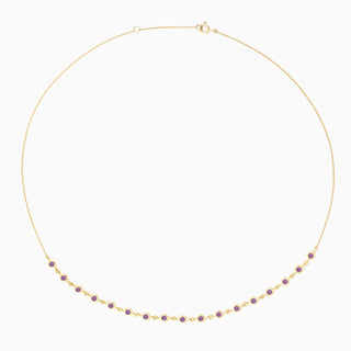 Essential Bezel Half Tennis Necklace