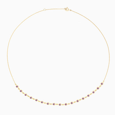 Essential Bezel Half Tennis Necklace