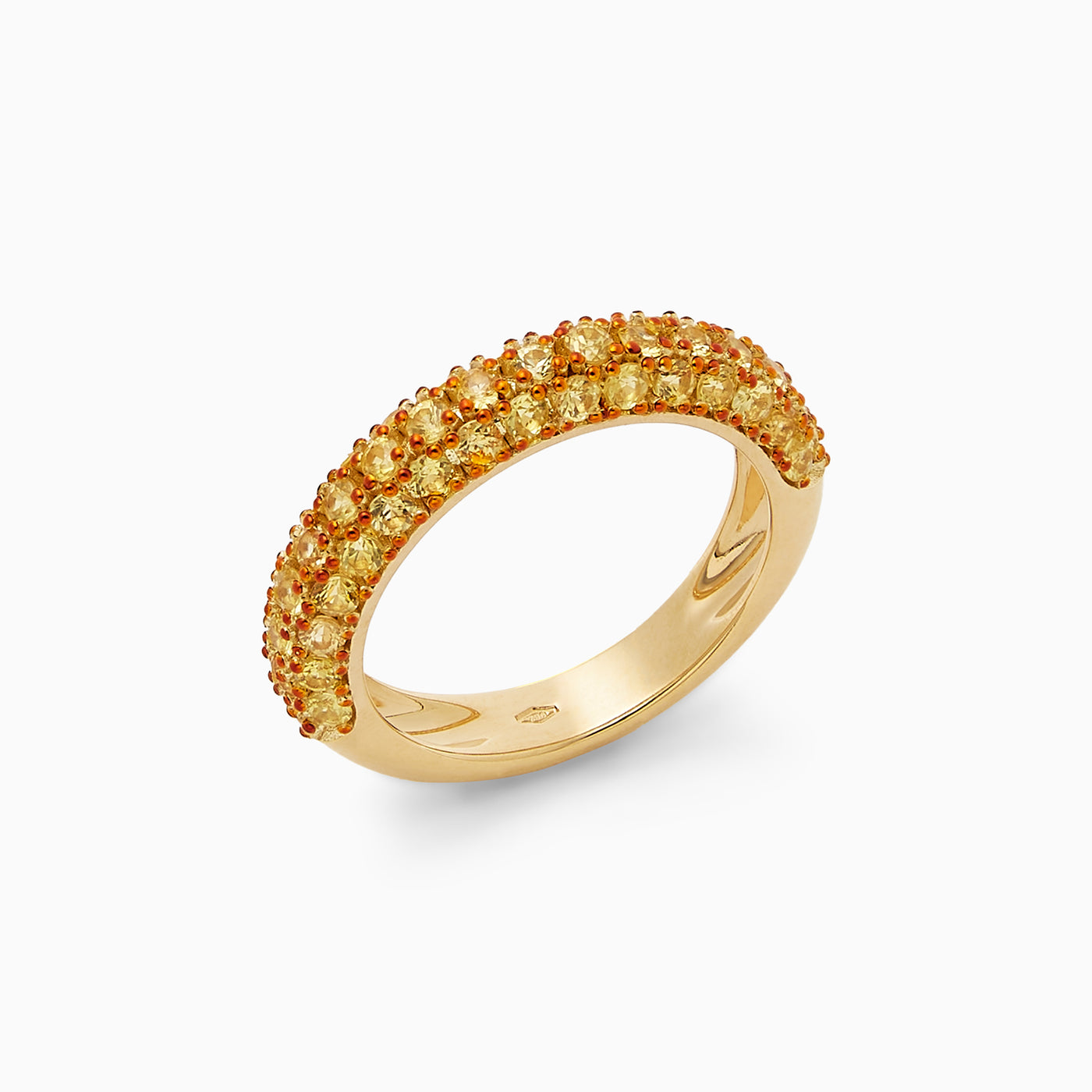 Essential Yellow Sapphire Bubble Ring in 18kt yellow gold studded with yellow sapphires