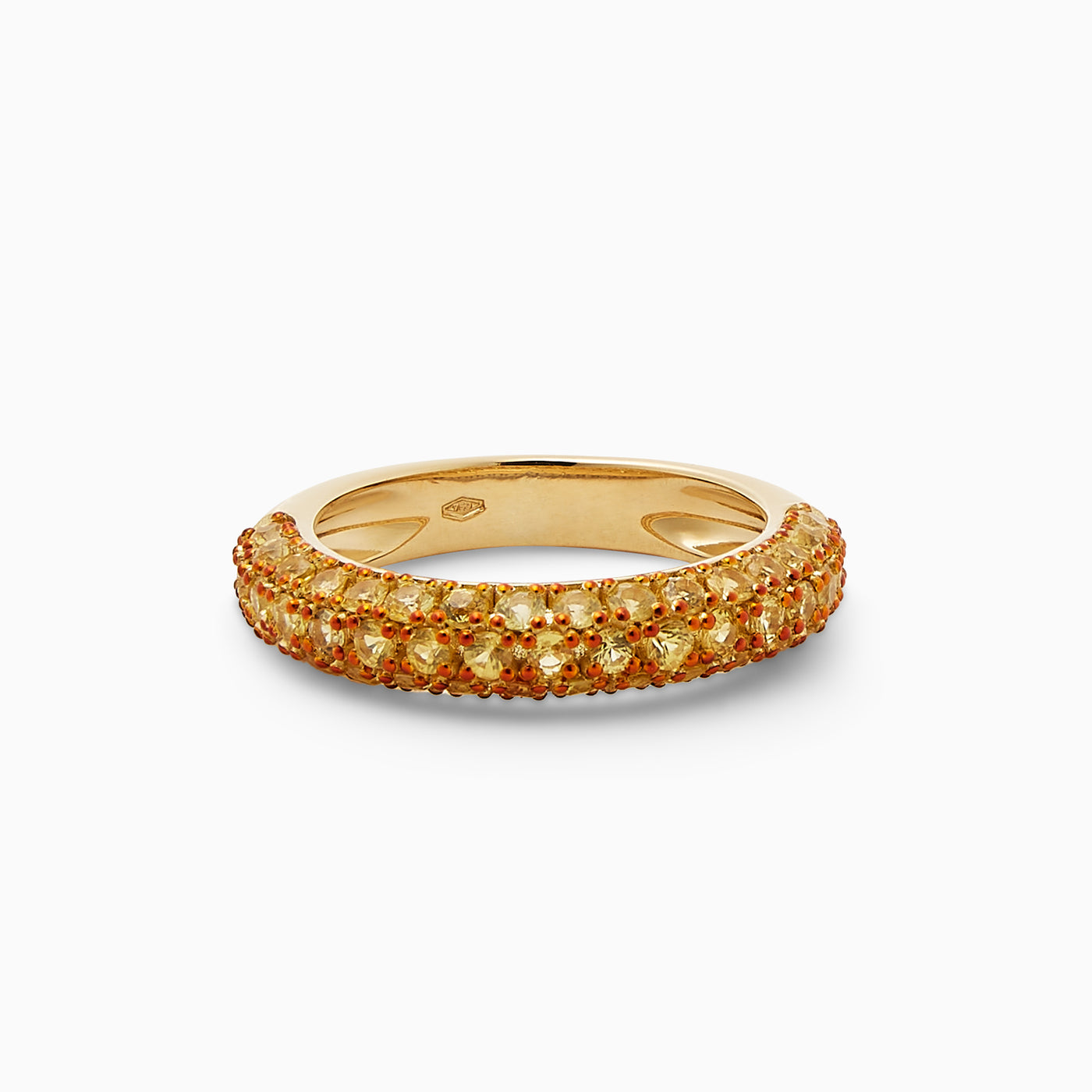 Essential Yellow Sapphire Bubble Ring  in 18kt yellow gold studded with yellow sapphires