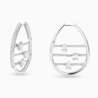 Dizzy Abacus earrings in 18kt white gold