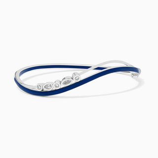 Dizzy Disco Bangle in Midnight Blue in 18kt white gold