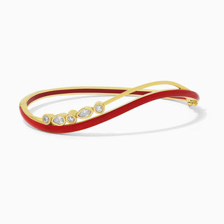 Dizzy Disco Bangle in Red Fire in 18kt yellow gold
