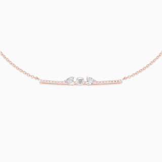 June Pearl with diamond necklace 18kt rose gold 