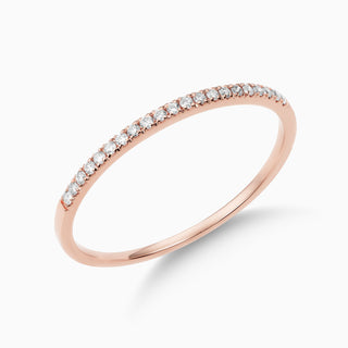 Essential Slim Diamond Band is a thin band with diamonds set in 18kt rose gold