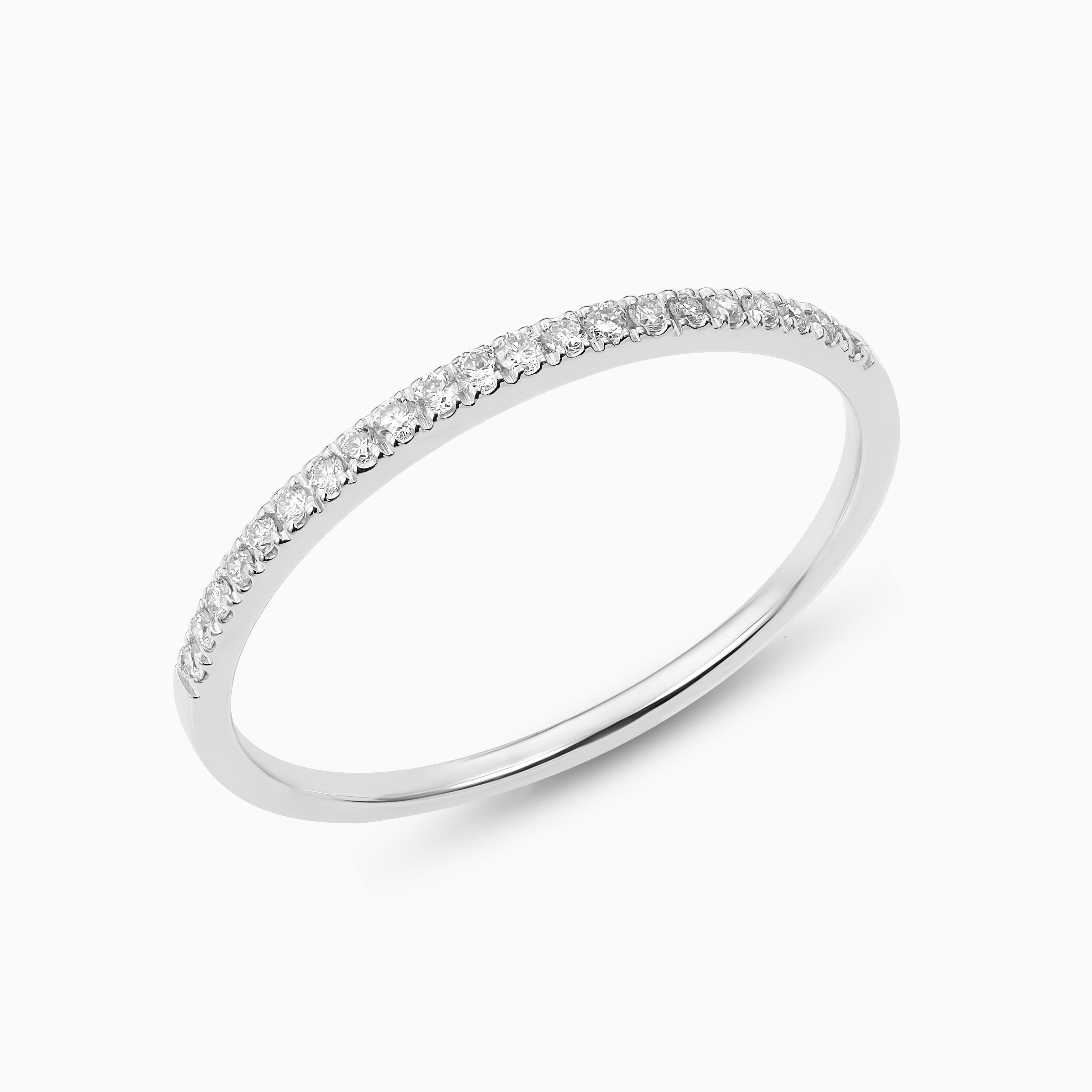 Essential Slim Diamond Band is a thin band with diamonds set in 18kt white gold