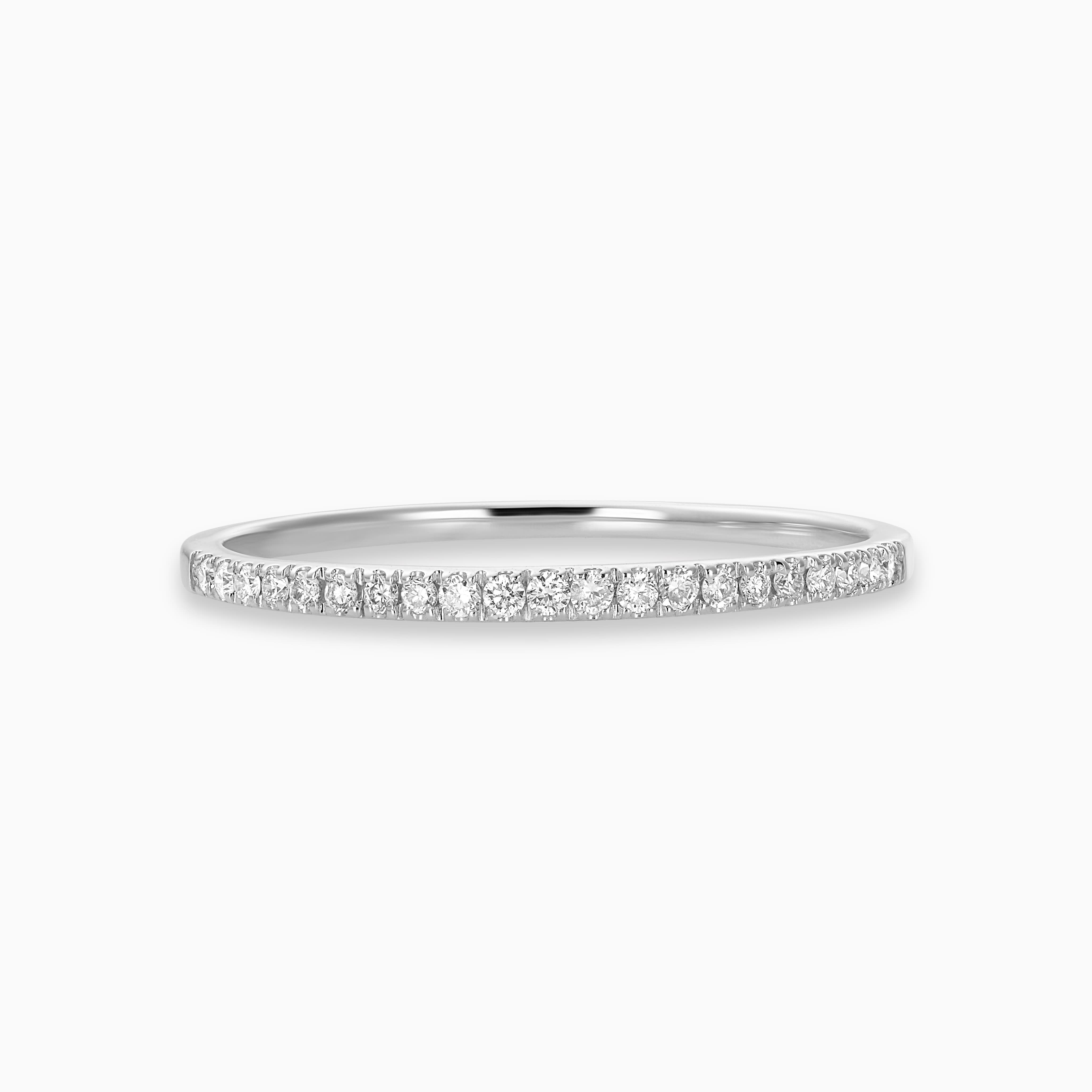 Essential Slim Diamond Band is a thin band with diamonds set in 18kt white gold