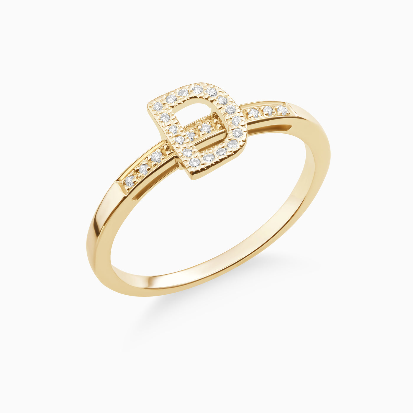 Joujou D Band in 18kt yellow gold