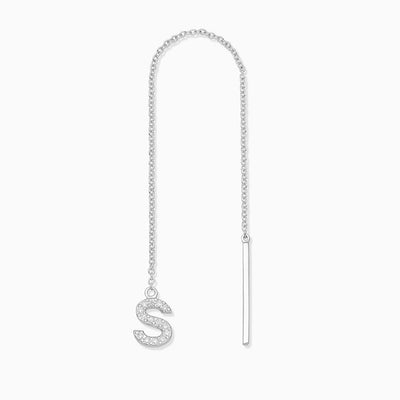 Joujou Diamond A-Z Dangling Drop in 18kt White Gold