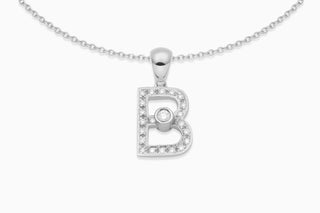 Joujou Diamond B Necklace in 18kt white gold 