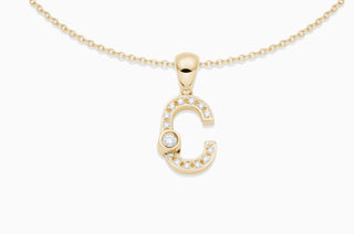 Joujou Diamond C Necklace in 18kt yellow gold