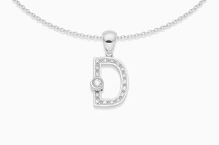 Joujou Diamond D Necklace in 18kt white gold