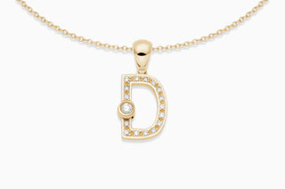 Joujou Diamond D Necklace in 18kt yellow gold