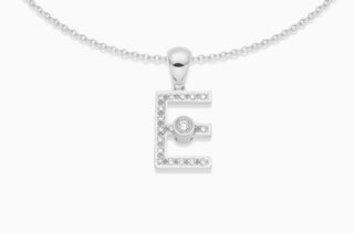 Joujou Diamond E Necklace in 18kt white gold