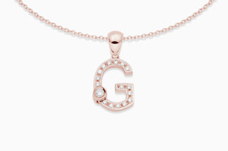 Joujou Diamond G Necklace in 18kt rose gold