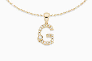 Joujou Diamond G Necklace in 18kt yellow gold