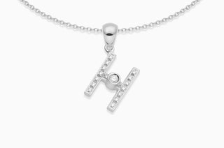 Joujou Diamond H Necklace in 18kt white gold