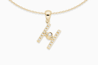 Joujou Diamond H Necklace in 18kt yellow gold