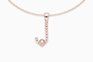 Joujou Diamond J Necklace in 18kt rose gold