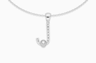 Joujou Diamond J Necklace in 18kt white gold