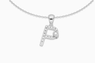 Joujou Diamond P Necklace in 18kt white gold