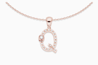 Joujou Diamond Q Necklace in 18kt pink gold