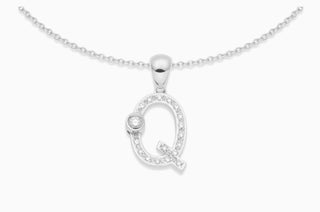 Joujou Diamond Q Necklace in 18kt white gold