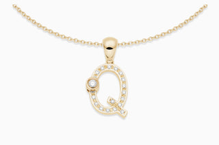 Joujou Diamond Q Necklace in 18kt yellow gold