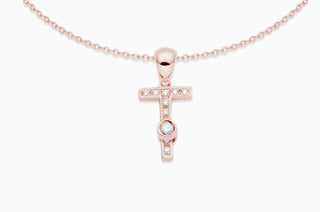 Joujou Diamond T Necklace in 18kt rose gold