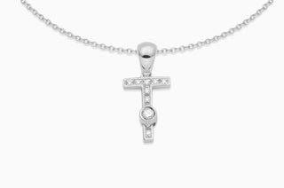 Joujou Diamond T Necklace in 18kt white gold
