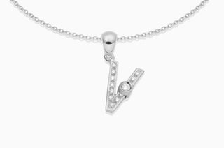 Joujou Diamond V Necklace in 18kt white gold