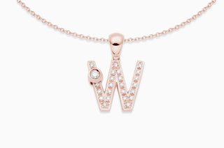 Joujou Diamond W Necklace in 18kt rose gold