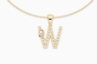 Joujou Diamond W Necklace in 18kt yellow gold