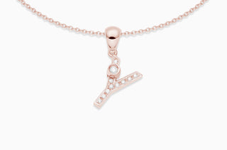 Joujou Diamond Y Necklace in 18kt rose gold