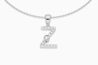 Joujou Diamond Z Necklace in 18kt white gold 
