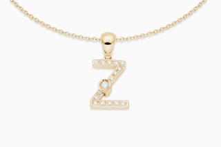 Joujou Diamond Z Necklace in 18kt yellow gold