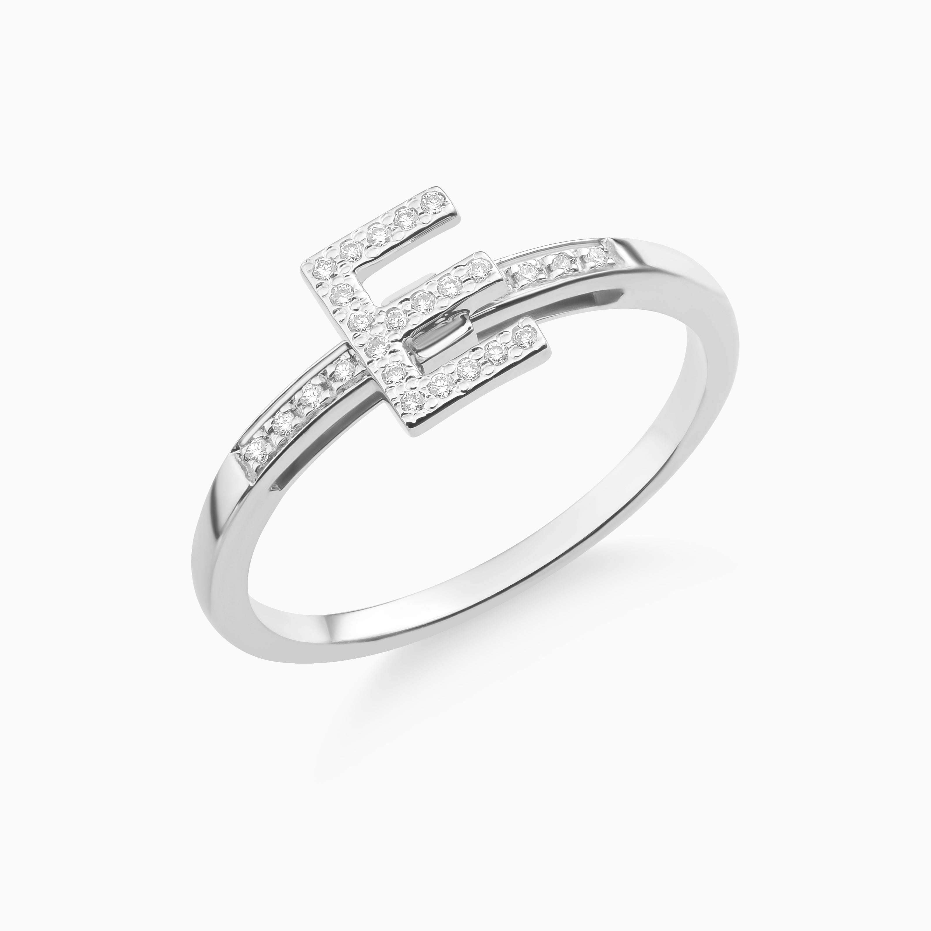 Joujou E Band in 18kt white gold