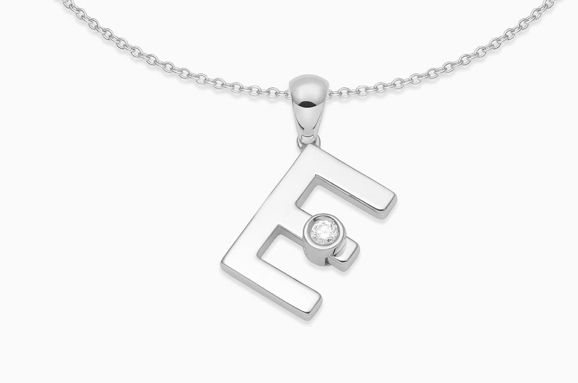 Joujou E Necklace in 18kt white gold