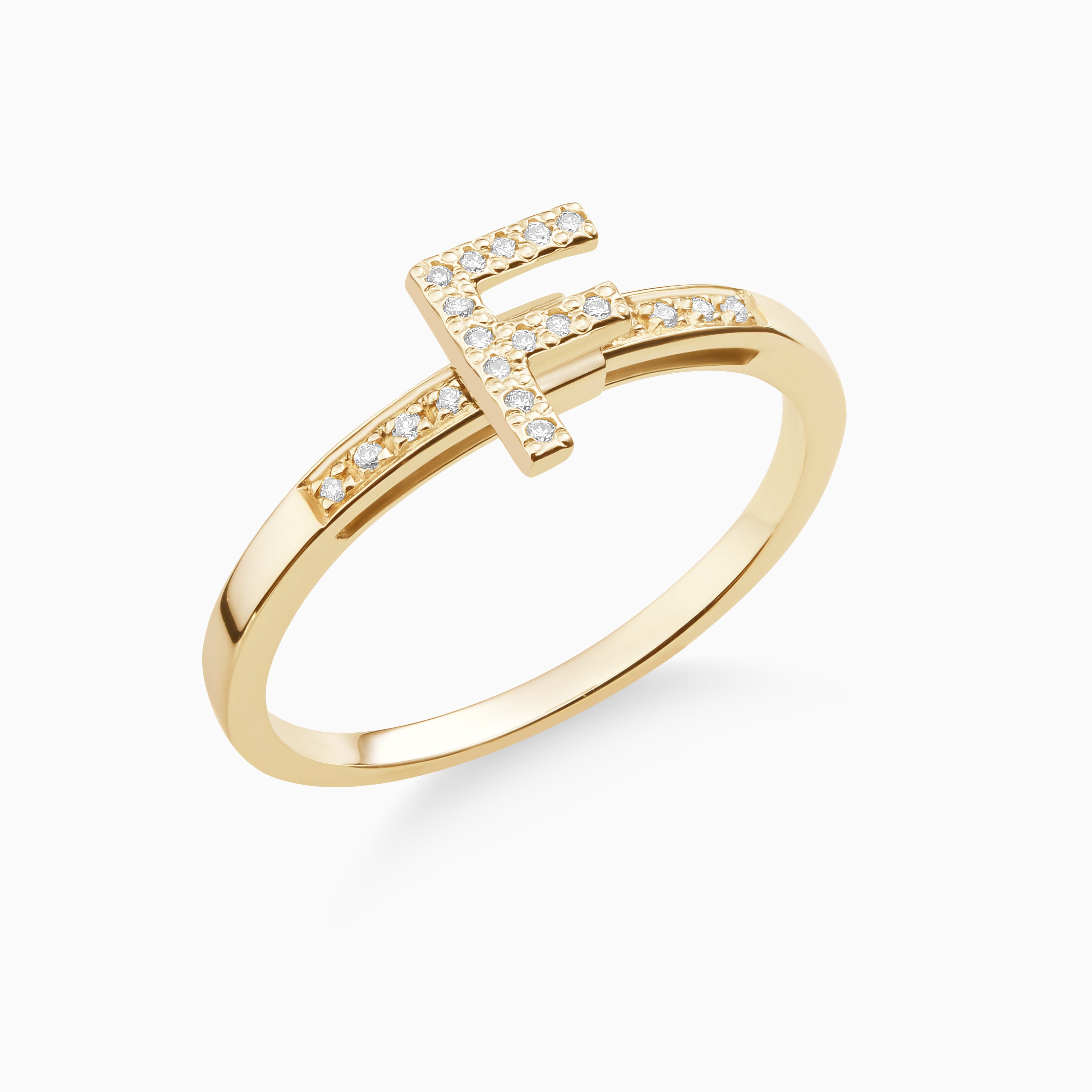 Joujou F Band in 18kt yellow gold