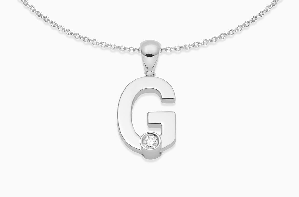 Joujou G Necklace in 18kt white gold