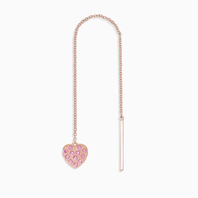 Joujou Heart Dangling Drop in 18kt rose gold