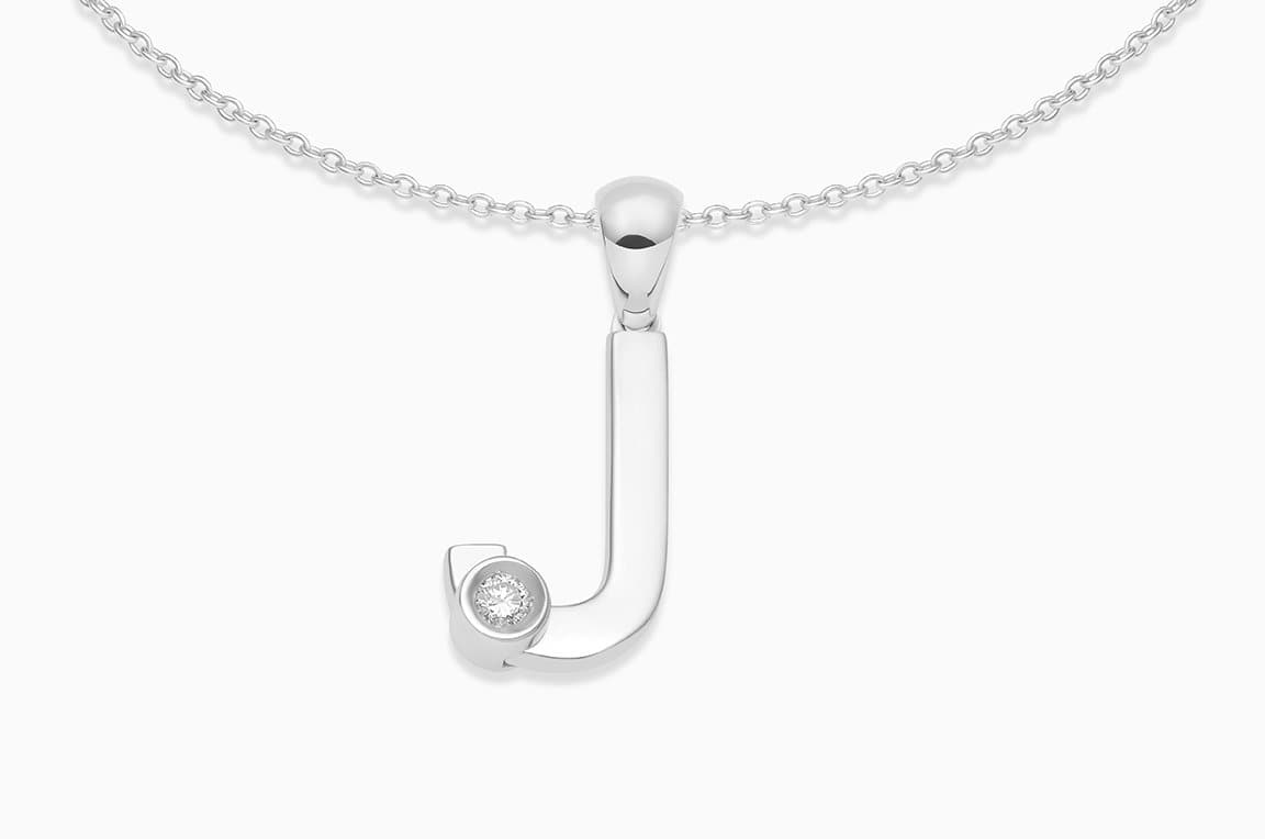 Joujou J Necklace in 18kt white gold