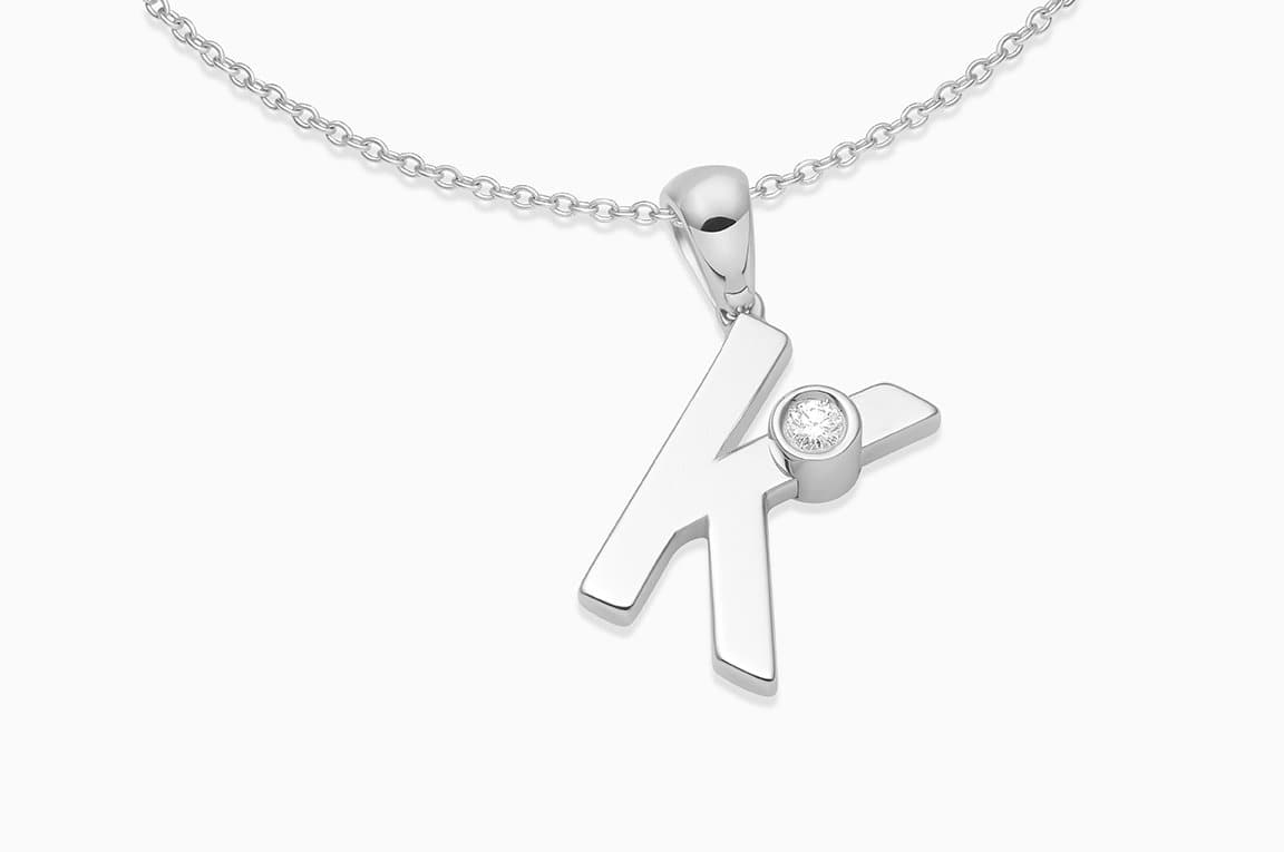 Joujou K Necklace in 18kt white gold